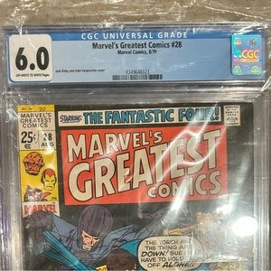Marvels greatest comics #28 1970 Cgc 6.0